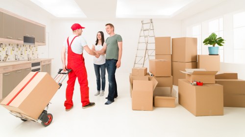 Moving truck prepared for transport across Norwegian neighborhoods and regional areas